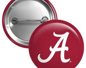 Alabama Crimson Tide Button Pin Officially Licensed – 3 Size Options