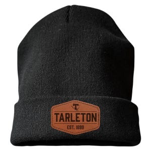 Tarleton State University Officially Licensed Unisex Beanie, Round or Hexagonal Leatherette Patch