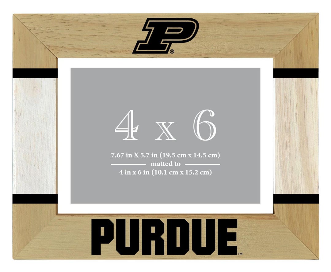 Purdue Boilermakers Wooden Photo Frame Matted to 4 X 6 Inch Officially ...