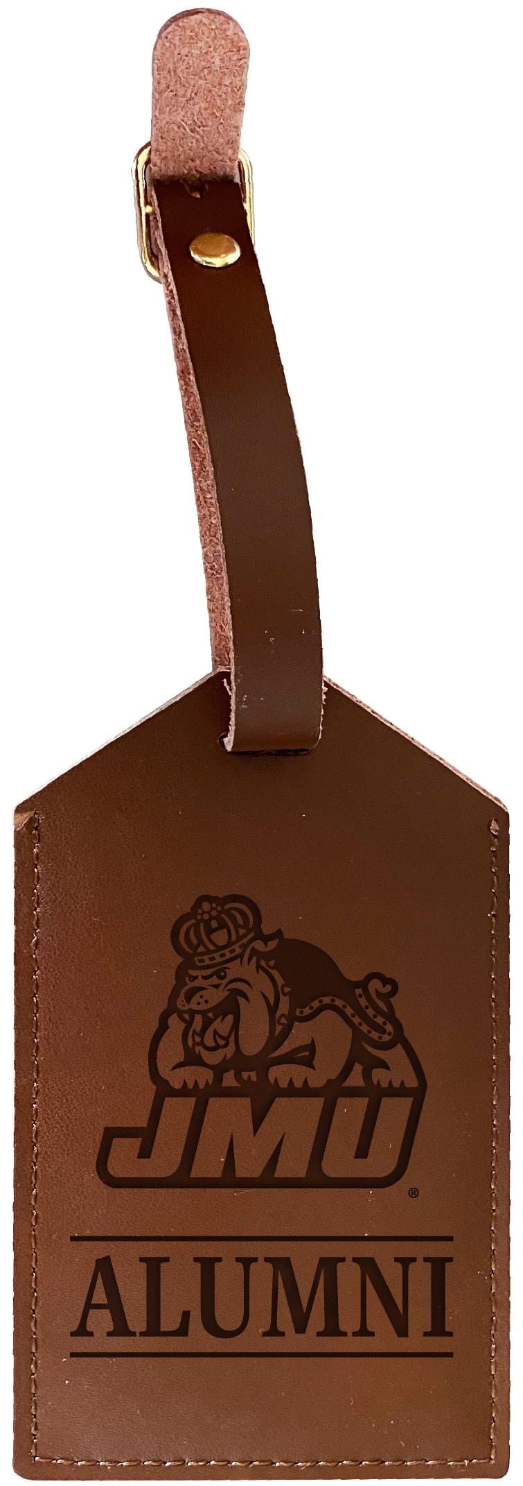 James Madison Dukes Offic. LIC. Engraved Leather Luggage Tag (Multiple Designs)