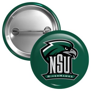 Northeastern State University Riverhawks Button Pin Officially Licensed – 3 Size Options
