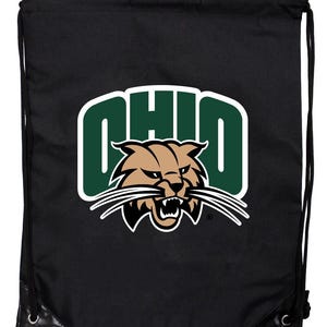 Ohio University Officially Licensed Drawstring Backpack – Cinch Bag with Team Logo