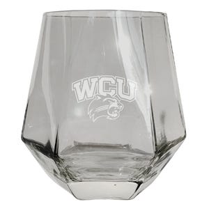 Western Carolina University 10 oz Engraved Diamond Wine Glass