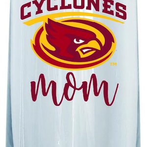 Iowa State Cyclones 10oz Stemless Flute Mom Design Officially Licensed