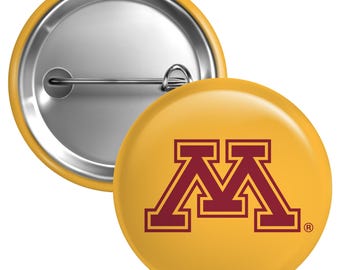 Minnesota Gophers Button Pin Officially Licensed – 3 Size Options