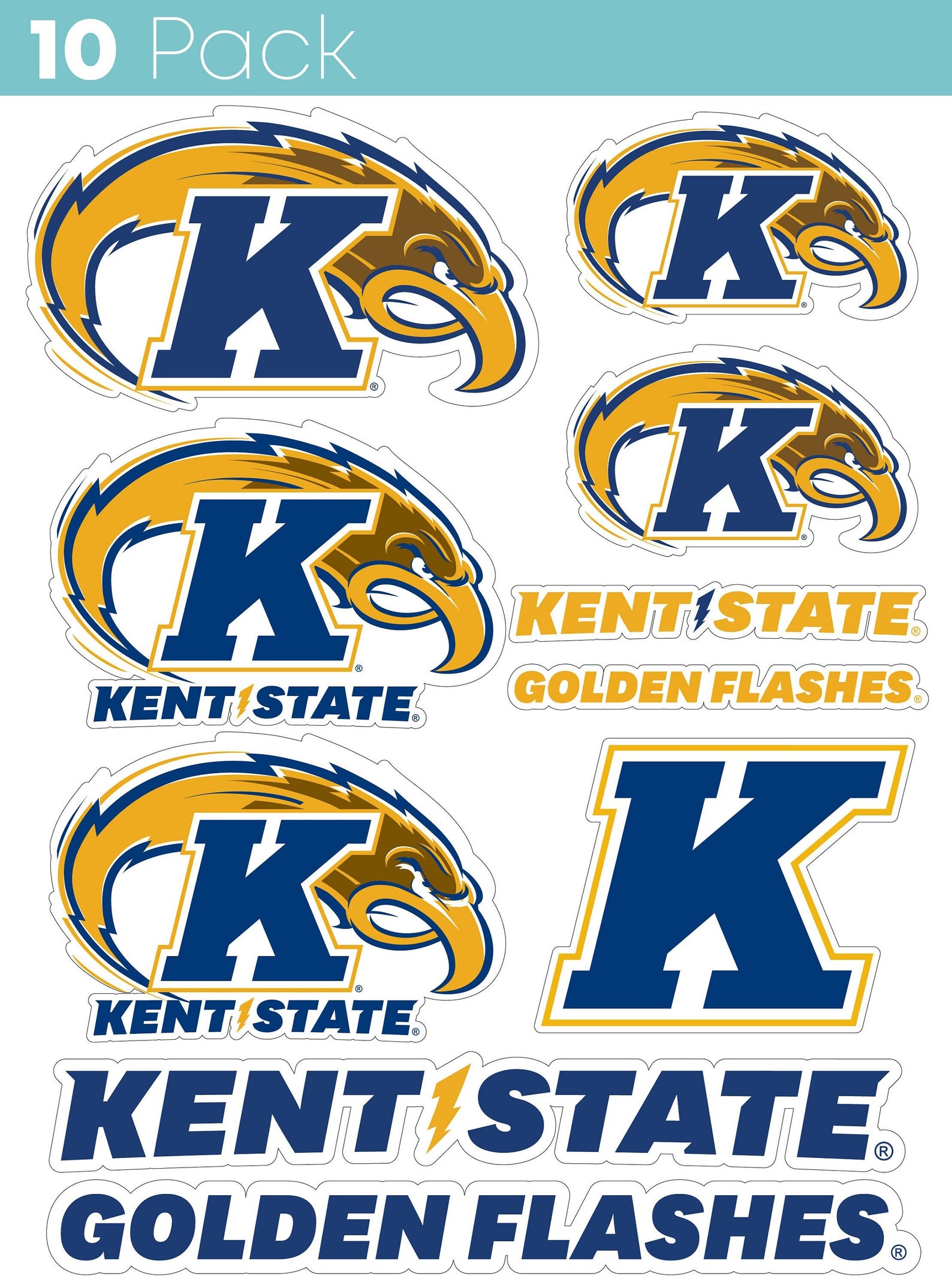 Kent State University 10 Pack Sticker - officially Licensed Decals - Etsy