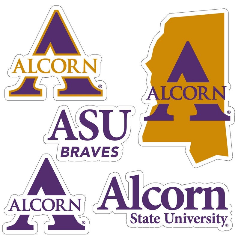 Alcorn State Braves Officially Licensed College Sticker Multipack ...