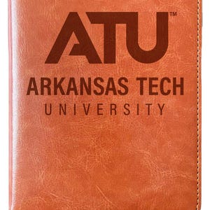 Arkansas Tech University Engraved 8" x 5" Leather Journal Officially Licensed