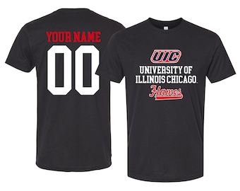 University of Illinois at Chicago Custom Unisex T-Shirt – Collegiate Script Front Design