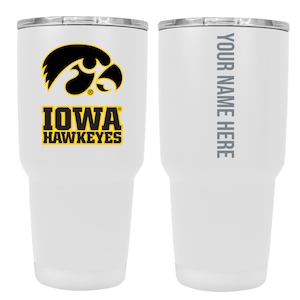 Personalized Iowa Hawkeyes 24 oz Insulated Stainless Steel Tumbler with Engraved Name