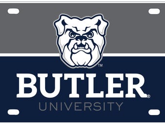 Butler Bulldogs Metal License Plate Car Tag