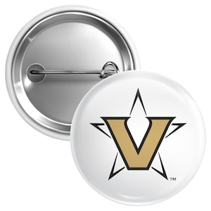 Vanderbilt University Button Pin Officially Licensed - 3 Size Options