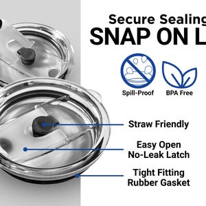 a diagram of a snap on lid with instructions