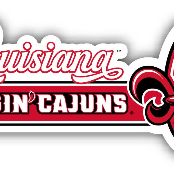 Louisiana at Lafayette 4 Inch Wide Colorful Vinyl Decal Sticker