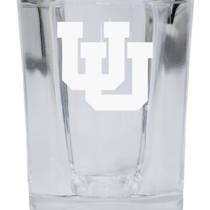 Utah Utes 2 oz Engraved Square Shot Glass Officially Licensed