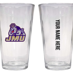 James Madison Dukes Customizable 16 oz Pint Glass Officially Licensed
