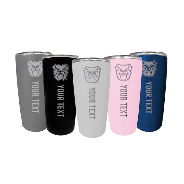 Butler Bulldogs 16 oz Customizable Etched Insulated Stainless Steel Tumbler - Multiple Colors