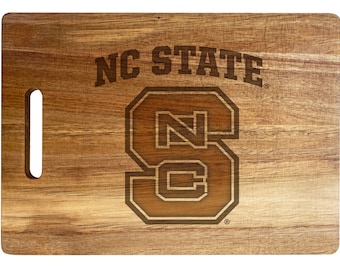 NC State Wolfpack Engraved Wooden Cutting Board 10" x 14" Acacia Wood Officially Licensed