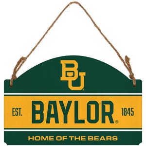 Baylor Bears Flat Wood Sign with Hanging String - Officially Licensed Collegiate Product