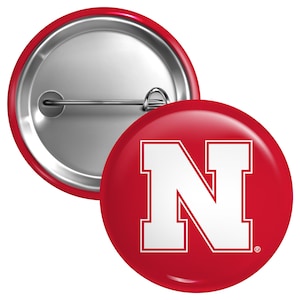 Nebraska Cornhuskers Button Pin Officially Licensed – 3 Size Options
