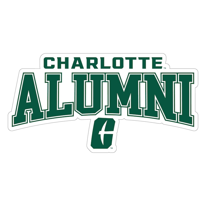 North Carolina Charlotte Forty-Niners Laser Cut Alumni Vinyl Sticker/Magnet - Officially Licensed image 1