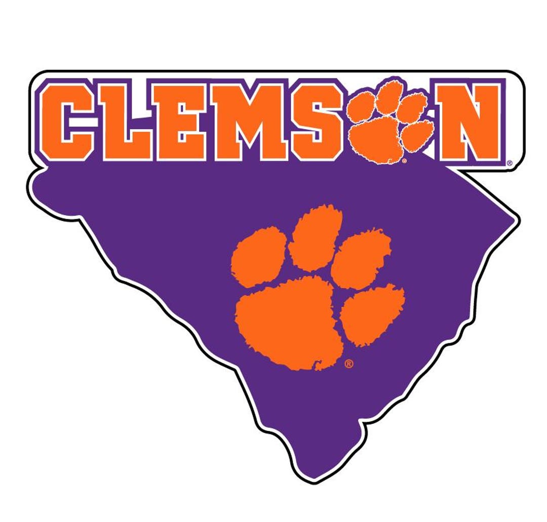 Clemson Tigers 4 Inch State Shape - Sticker / Magnet Choice - Etsy