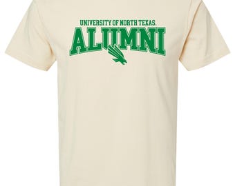North Texas Officially Licensed Unisex Cotton T-Shirt – Large Front Alumni Design