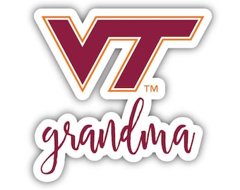 Virginia Tech Hokies 4 Inch Proud Grandma Die Cut Decal