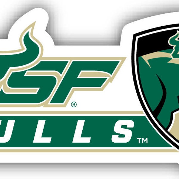 South Florida Bulls 4 Inch Wide Colorful Vinyl Decal Sticker