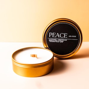 Lavender Scented, Scented Candles Tin, Organic Candle, Gift Candles, Meditation Decor, Eco Friendly, Aromatherapy Candle, Housewarming Gift