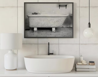 Vintage Bathhouse Bath baignoire ours sur pattes salle de bain Art - décoration d'intérieur, art mural, art de cuisine, affiche - Jennifer Camp Photography