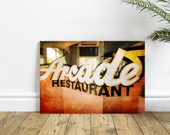 Memphis TN Arcade Diner Restaurant Sign - Wall art, home decor, Bar Art
