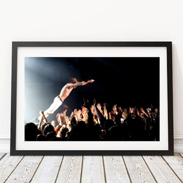 Cage the Elephant Matt Shultz Stage Diving Concert Photography, Home Decor, Wall Art, Variety of Sizes -   Jennifer Camp Photography