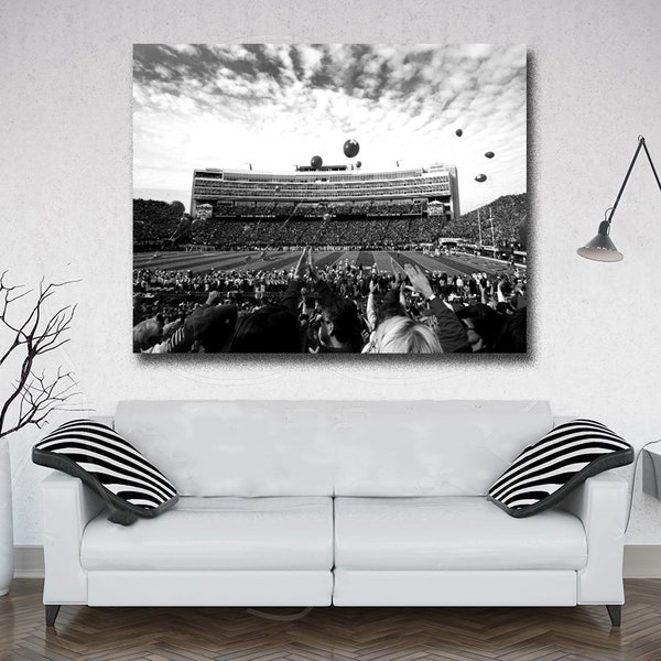 Nebraska Football Husker Memorial Stadium Field, Fine Art Schwarzweißdruck, Home Decor, Wall Art Photography, Vielzahl von Größen
