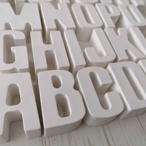 Letras brancas, decoração, marítimas, cerâmica