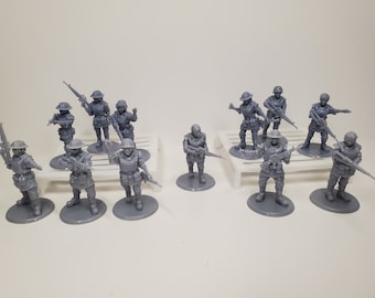 Miniaturas del escuadrón de soldados de la RNC de Fallout
