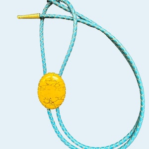 Yellow Jasper bolo, Bolo, Bolo Tie, Unisex Bolo Tie, Costume Jewelry, Necklace, Jewelry, Western Jewelry, Gift, Cowboy, Cowgirl, Accessories