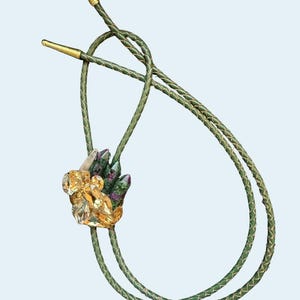 Green Zoisite bolo, Bolo, Bolo Tie, Unisex Bolo Tie, Costume Jewelry, Necklace, Jewelry, Western Jewelry, Gift, Cowboy, Cowgirl, Accessories