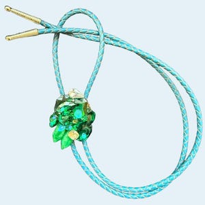 Green Jasper bolo, Bolo, Bolo Tie, Unisex Bolo Tie, Costume Jewelry, Necklace, Jewelry, Western Jewelry, Gift, Cowboy, Cowgirl, Accessories