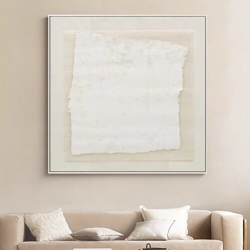 Beige and White Wall Art Beige Minimalist Painting Beige and Etsy