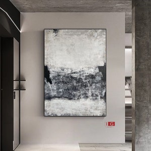 Black textured wall art Black and white Abstract art Black and white Painting Black and white wall art Black and white 3D textured wall art