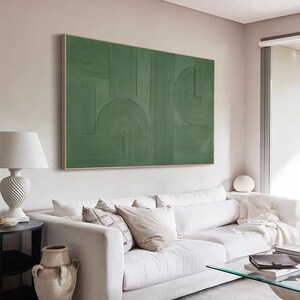 green textured wall art Large green abstract painting green Arch Wall Art painting Arch Wall Art Green minimalism painting green wall art