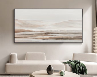 Beige landscape abstract art Beige abstract painting brown textured wall art brown and Beige wall art brown and Beige landscape painting