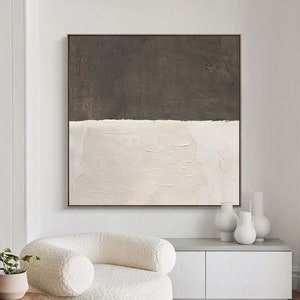 Beige Wabi-Sabi Wall Art Brown Beige Abstract Art Beige Minimalist Art Living Room Wall Art Brown Wall Decor Beige textured wall art