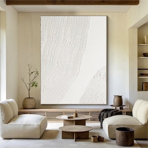 Personalized Gifts white Decor Wall Art white minimalist painting white abstract painting large white textured wall art White Wall Art