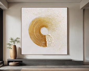 白と金の抽象画 | 金の壁アート | 金の絵画 | 金の抽象的な壁アート