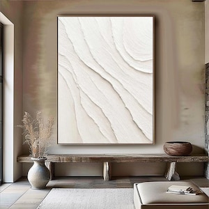 pure white textured wall art white wabi sabi painting larger white textured canvas painting white plaster wall art white textured canvas art