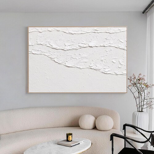 White Abstract Wall Art White Textured Wall Art White Abstract Etsy
