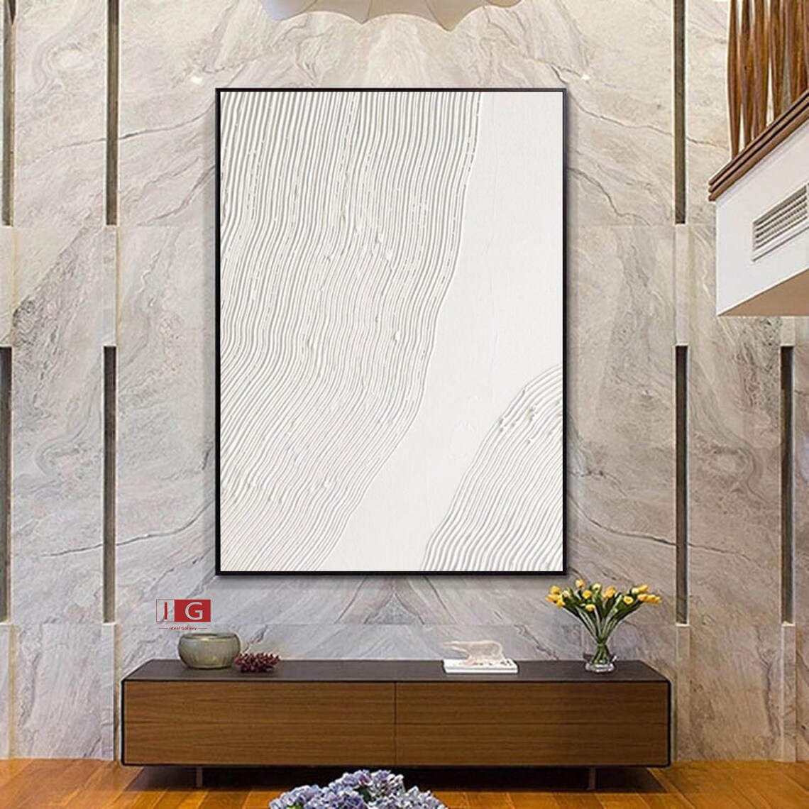 White wall art white textured wall art White Abstract Painting | Etsy