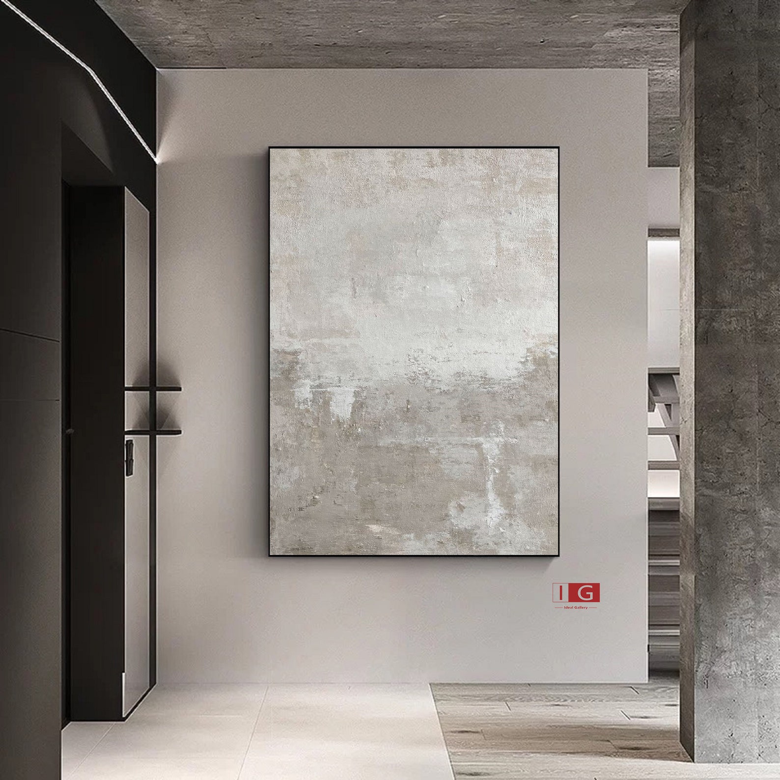 Beige and White Wall Art Beige Minimalist Painting Beige and Etsy